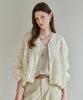 Maxza Paisley Lace Sheer Zip-Up Jumper