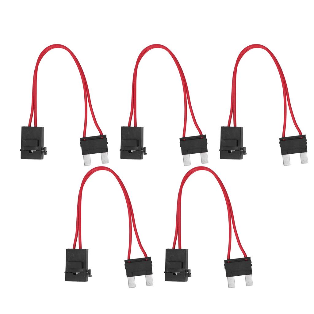 5Pcs Car Fuse Holder Connector Mini Heavy Duty Wire Extension for Vehicle ATM 20A 16AWG with 5 Fuses ACL L 29.2mm