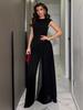 2026 Sleeveless Solid Color Top & Long Pants Set for Women - European & American Style
