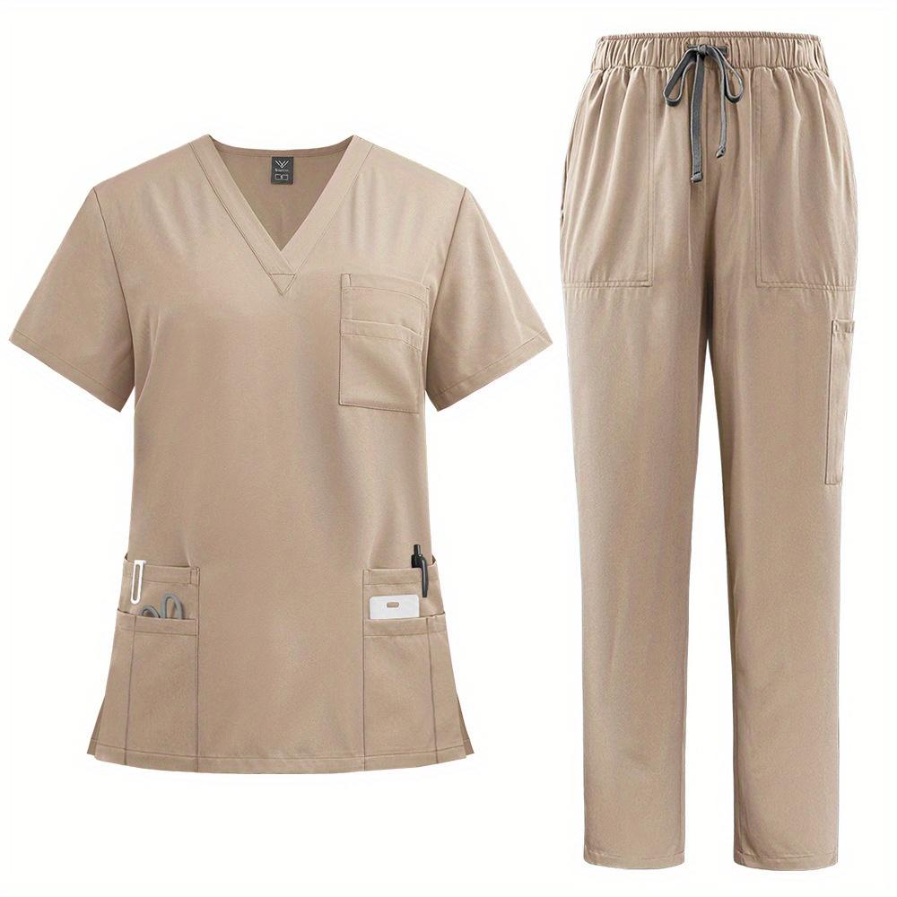 Summer Two-piece Elastic Workwear Suitable for Doctors and Nurses Hand Washing Clothes Suitable for Female Nurses' Uniforms