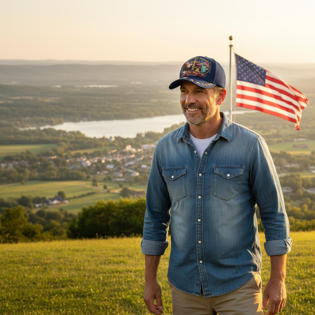 1776-2026 American Flag Print Hat Baseball Cap Patriotic Outdoor Washed Cotton Eagle Quick Dry Breathable Adjustable Cap for Men
