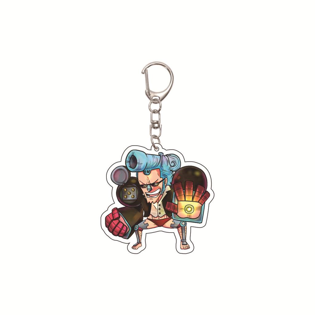 One Piece 5.5CM Acrylic Keychain, Anime Keychain, Luffy, Zoro Cartoon One Piece Bag Keychain