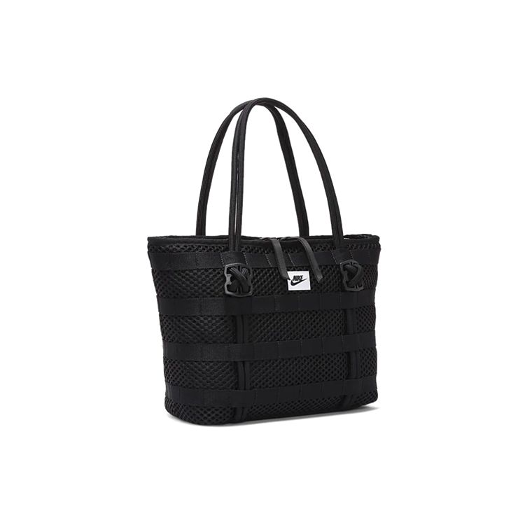 Nike Air Tote Bag Large Capacity Polyester Shopping Shoulder Handbag Unisex Tote Bags Black CU2607-010