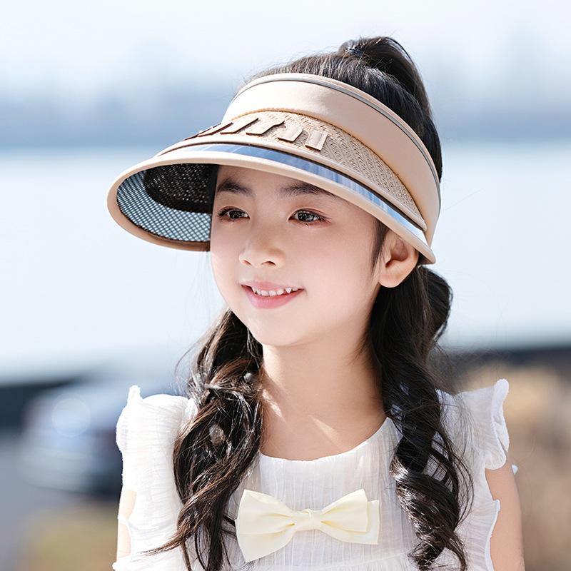 

1130 children s hats summer boys and girls outdoor sunscreen hats fashion letters big brim sunshade empty top hats хаки