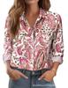 Women's Shirt Printed Floral Loose Shirt Women's Top