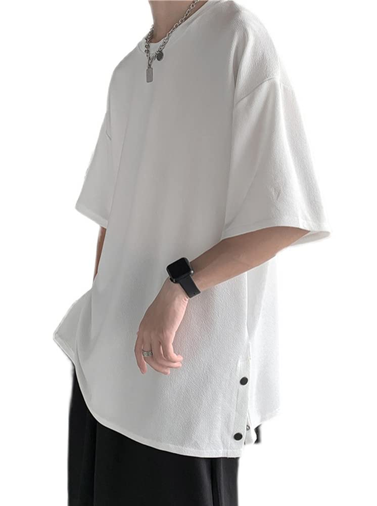 

Summer clothes for big large soft 4XL [Poperdision] men, short-sleeved t-shirts, t-shirts, plain, large, size, light, silhouette, stylish,
