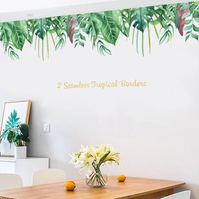 Piante Verdi Floreali Artistiche Adesivo Murale Autoadesivo Stile Fresco per Soggiorno Camera da Letto Dormitorio Decorazione in Vetro