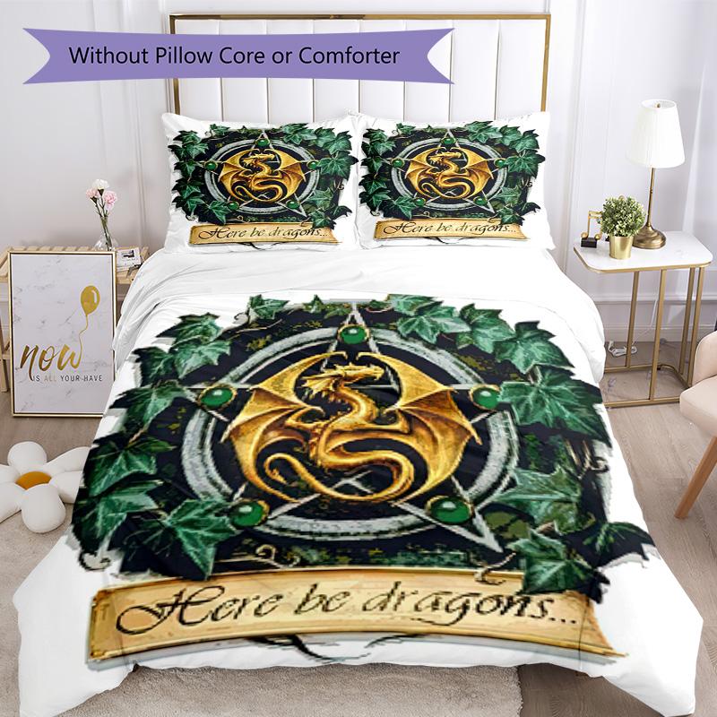 Gotisches Bettwäsche-Set Atmungsaktiver Bettbezug mit Kissenbezügen Dekorative Bettwäsche für Schlafzimmer Heimdekoration Geburtstagsgeschenk