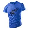 Four Seasons Adult Men'S Crew-Neck T-Shirt Top Creative Five-Pointed Star Pattern Print Loose Multi-Color Trend Short Sleeve