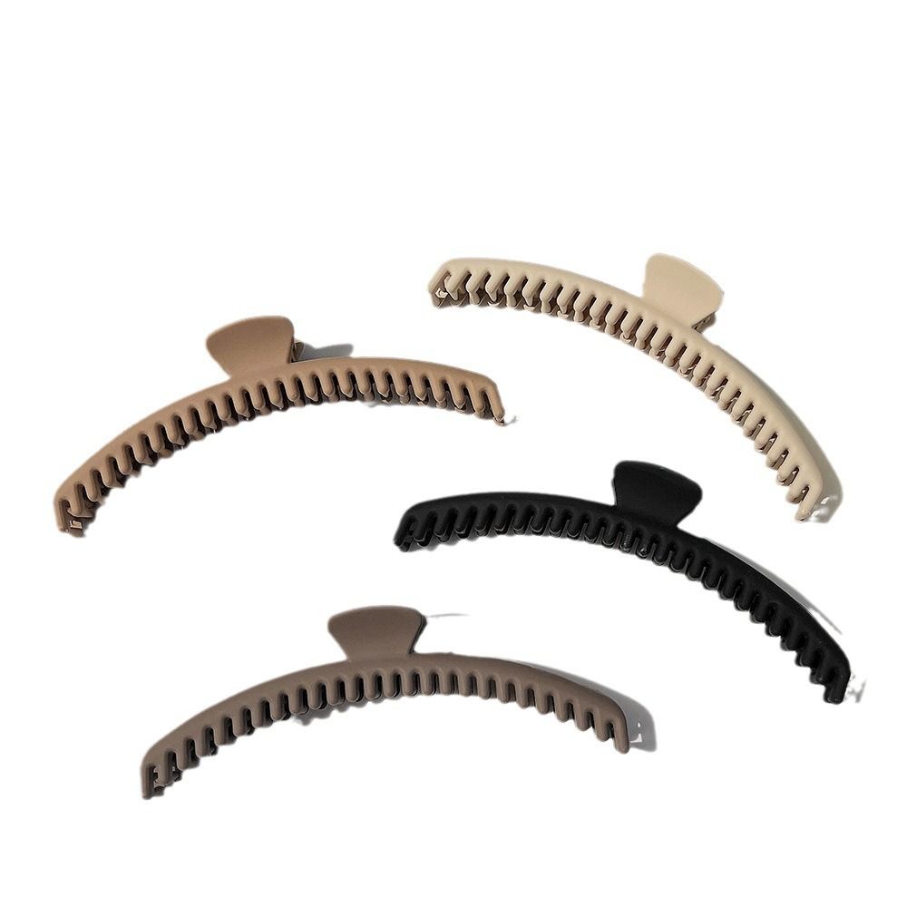 Large Matte Claw Clip Solid Color Geometric hair claw Fashion Thin Shark Clip Girls