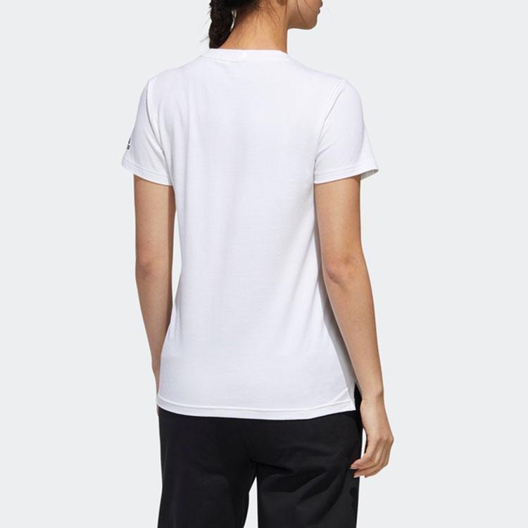 Adidas Sub Logo Tee Casual Sports Round Neck Short Sleeve T-Shirt Women Tops White GL5637