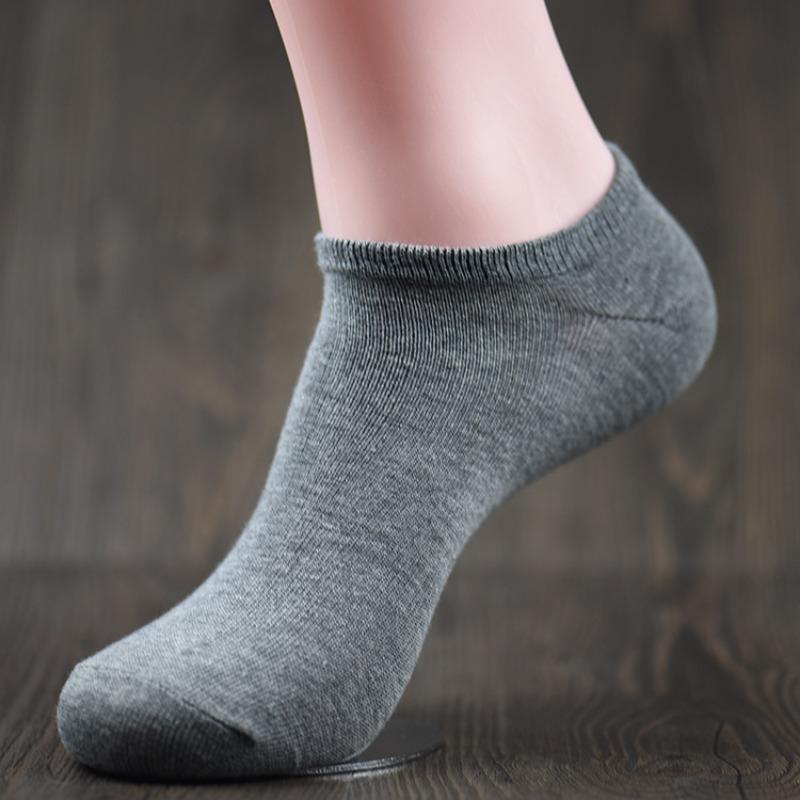 Boat Socks Men's Solid Colour Spring and Summer Thin Section of Cotton Anti-odour Low-top Socks Invisible Short Casual Short Sports Socks