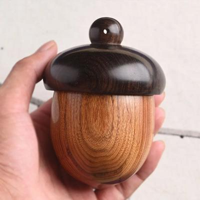 Acorn Ornament Wooden Aromatherapy Container DIY Key Chain Pendant Accessories Car Decoration Pendant