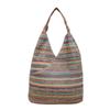 2023 Trendy Women's Large Capacity Textured Straw Tote & Shoulder Beach Bag
