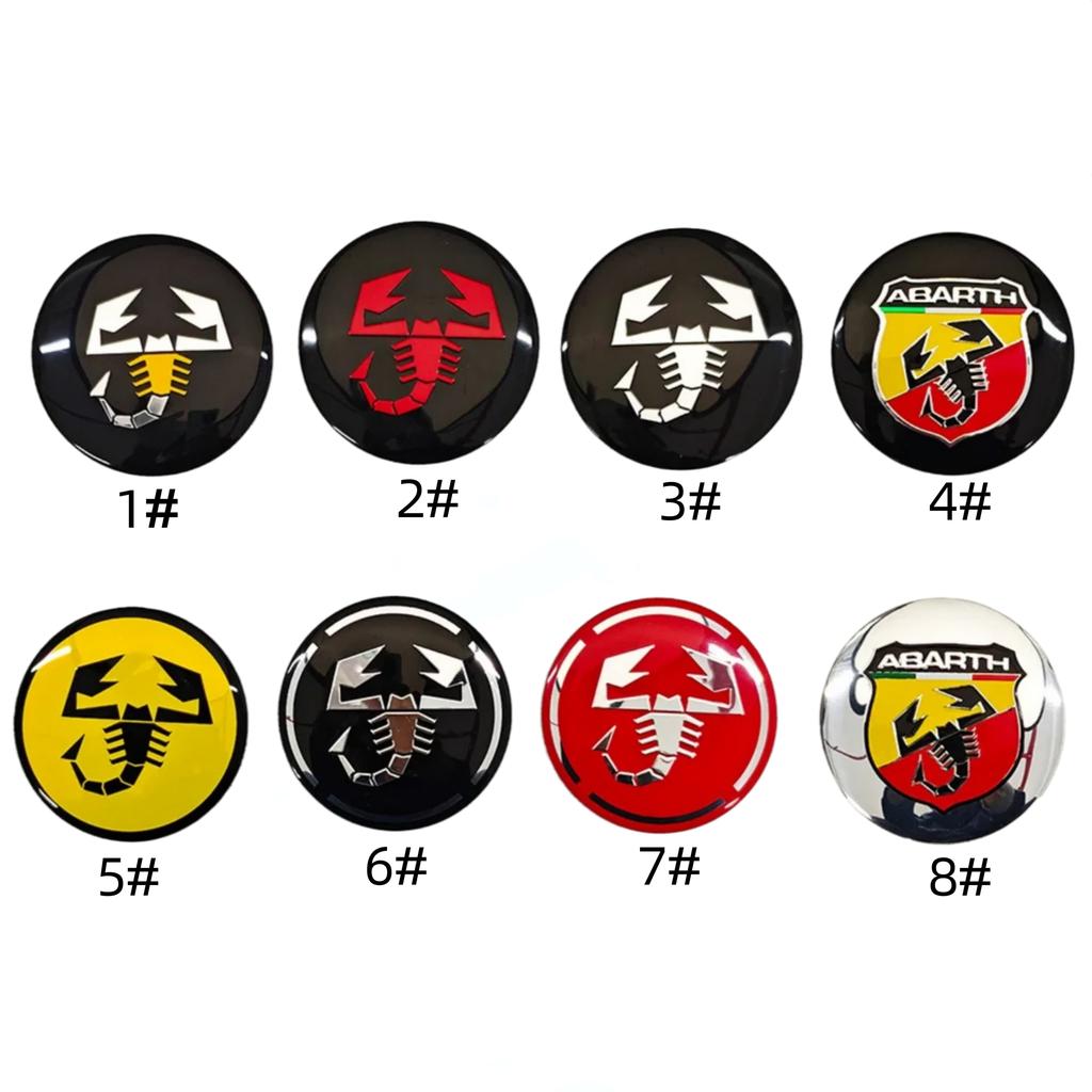 4 szt. 56 mm Emblemat Środkowy Naklejki na Kołpaki Kół Samochodowych Dla Abarth 500 Punto Stilo Palio Bravo Doblo Aegea Strada
