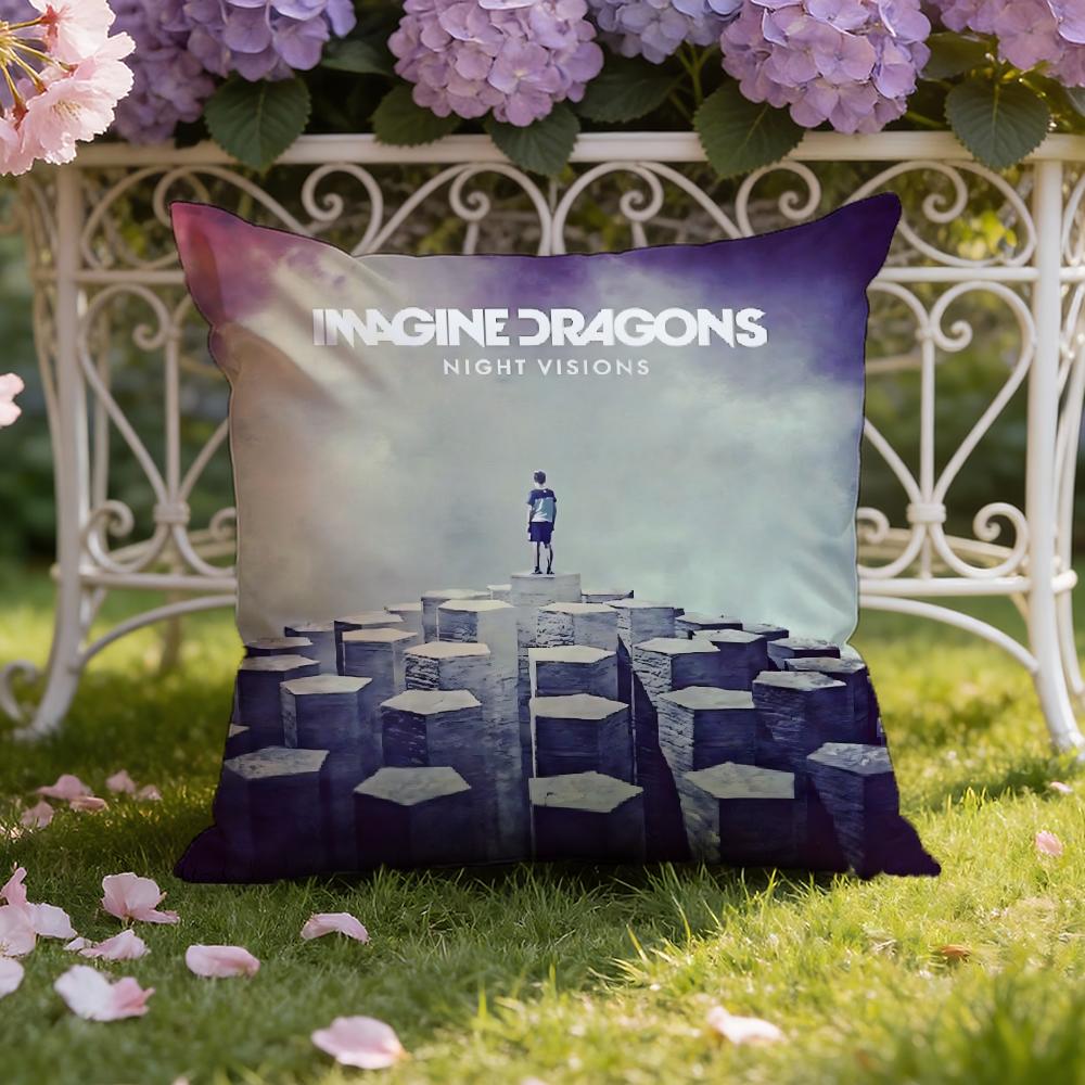 I-Imagine D-Dragons Наволочка для подушки Домашняя и автомобильная Двухцелевая наволочка: Двусторонняя конструкция для максимального комфорта 30cmx30cm