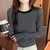 Navava Women Daily STriped Round Neck Long Sleeve T shirT nT3165
