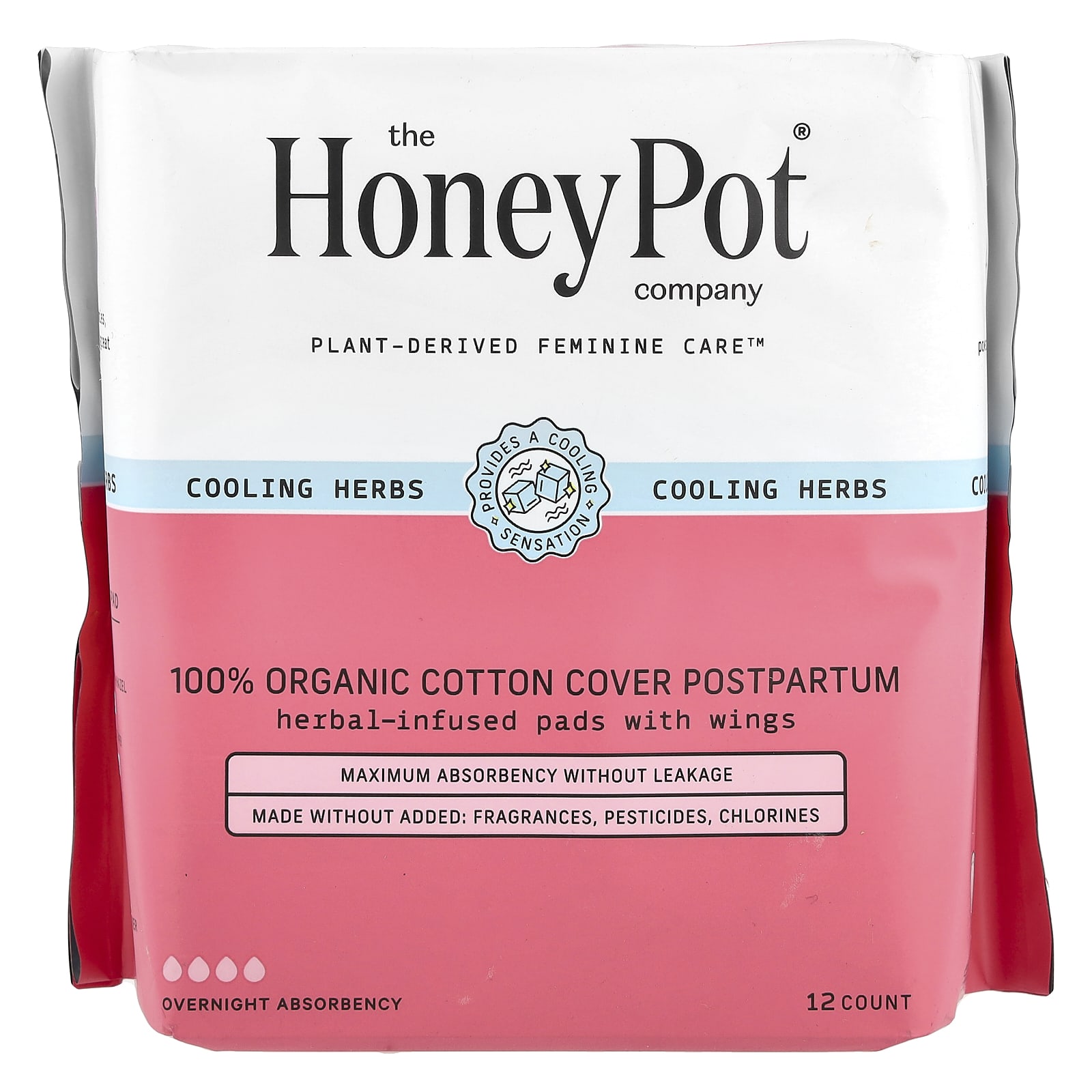 

Органические прокладки с травяным настоем, с крылышками, послеродовые ночные, 12 штук