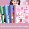 Clear Document Folders with Cartoon Design Lightweight File Storage for Students Teachers Award Certificate Organization