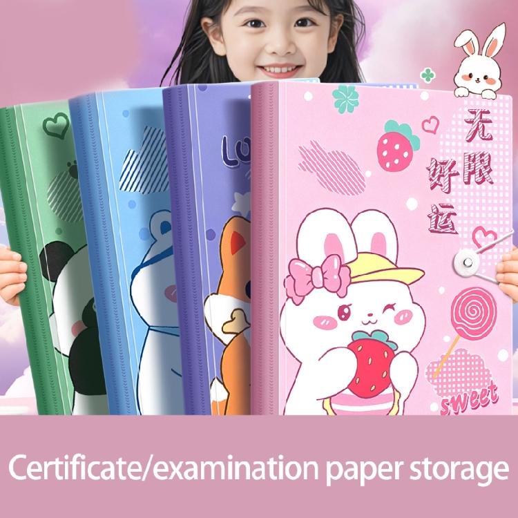 Clear Document Folders with Cartoon Design Lightweight File Storage for Students Teachers Award Certificate Organization