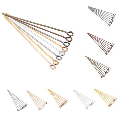 100 יחידות סיכות בצורת 9 ליצירת תכשיטים וחרוזים בעבודת יד, אביזרי חיבור מצופים חשמלית