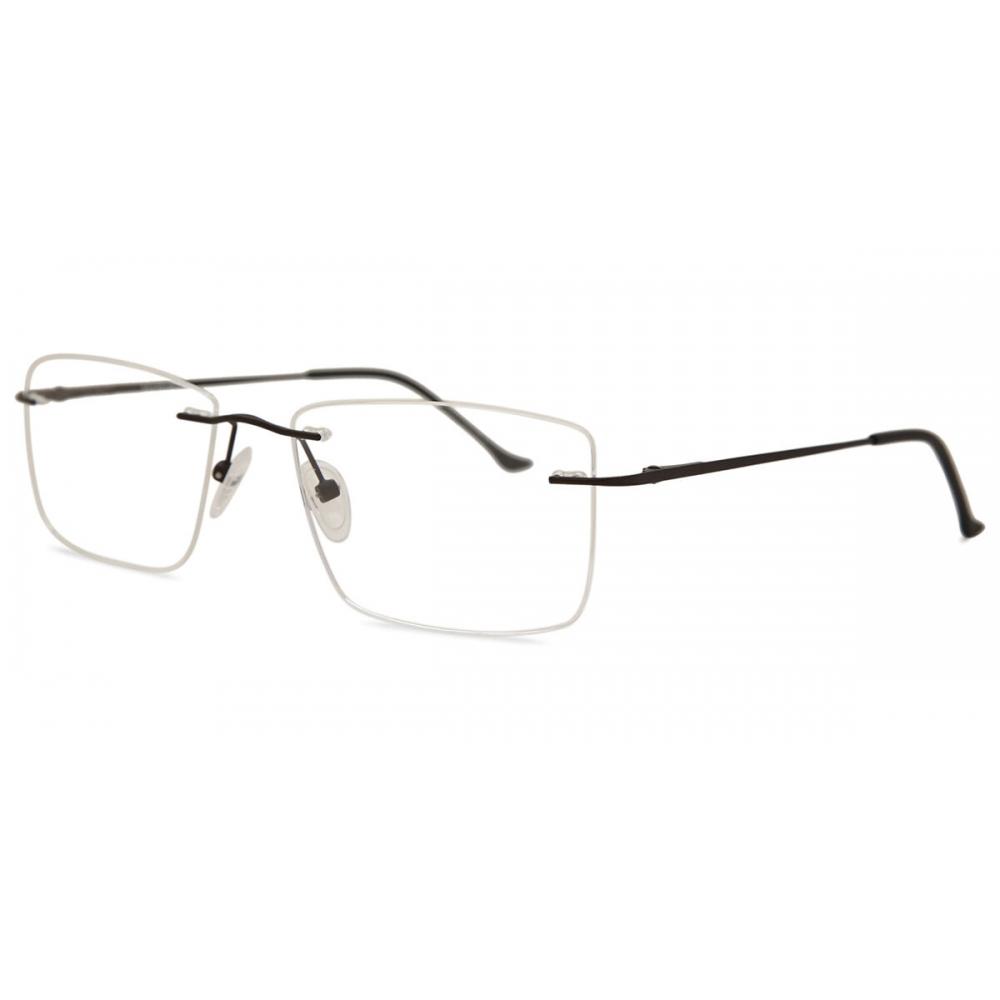 Rimless Square Brown Smartbuy Collection Watson Asian Fit 984e Fashion Unisex Eyeglasses