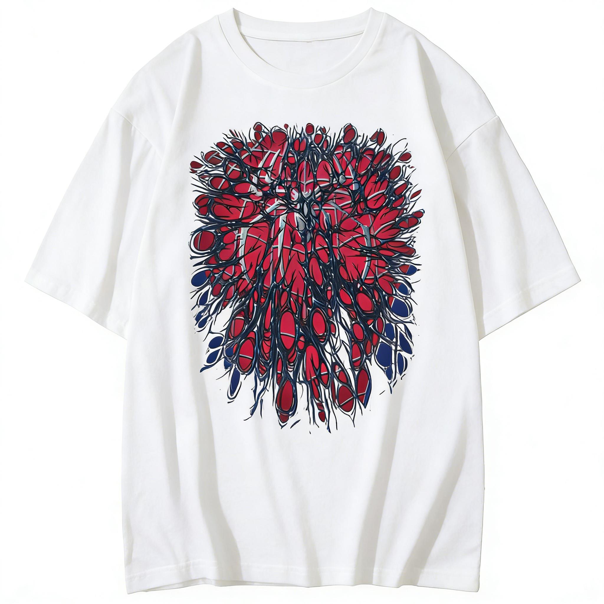 

2026 New Fashion Suit Becomes Venom Print Fashion Spring Unisexs Short Sleeve ParentChild Loose and Comfortable TShirt S