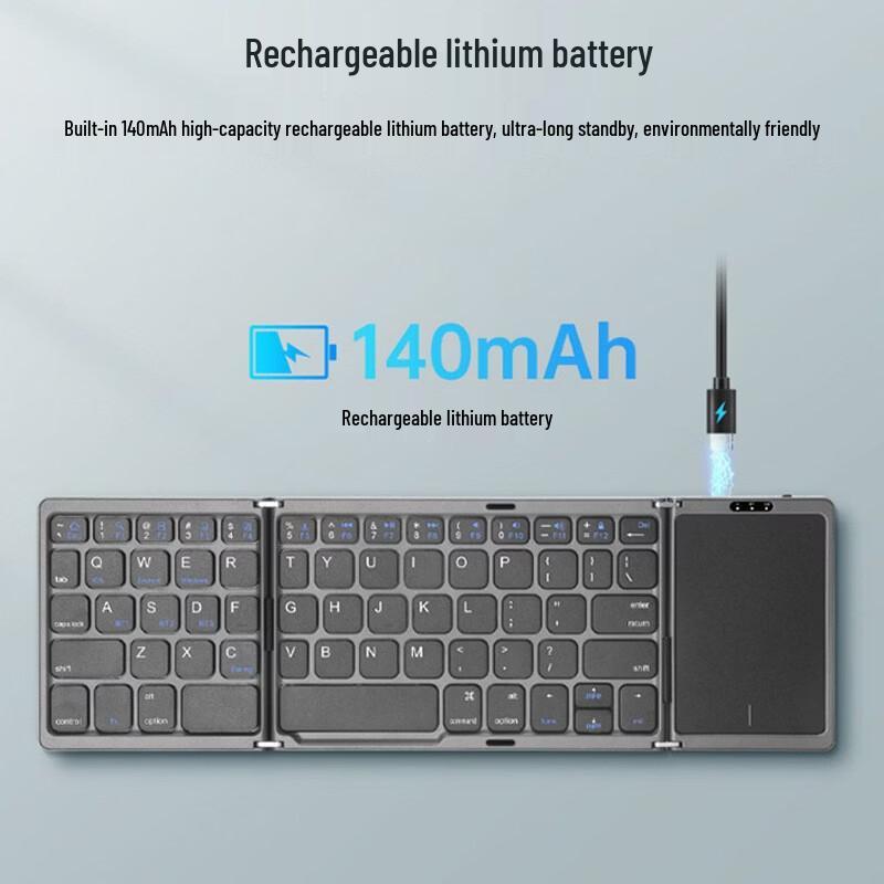 OLOEY Portable Foldable Bluetooth Keyboard with Touchpad
