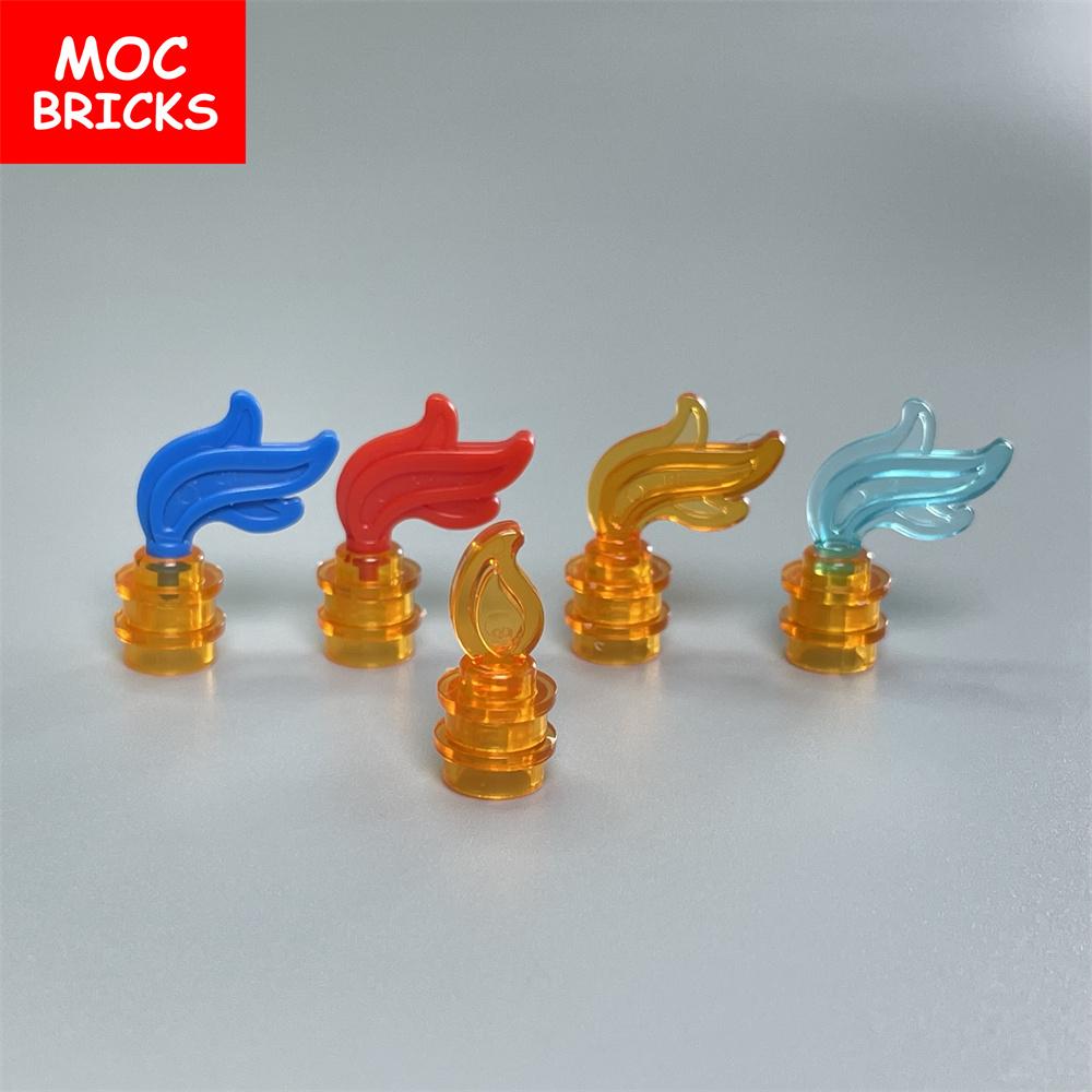 Non-Toxic Moc Bricks Flame Feather Fire 85959 6126 64647 Building Blocks Figure Diy Toys For Children Dolls Gifts