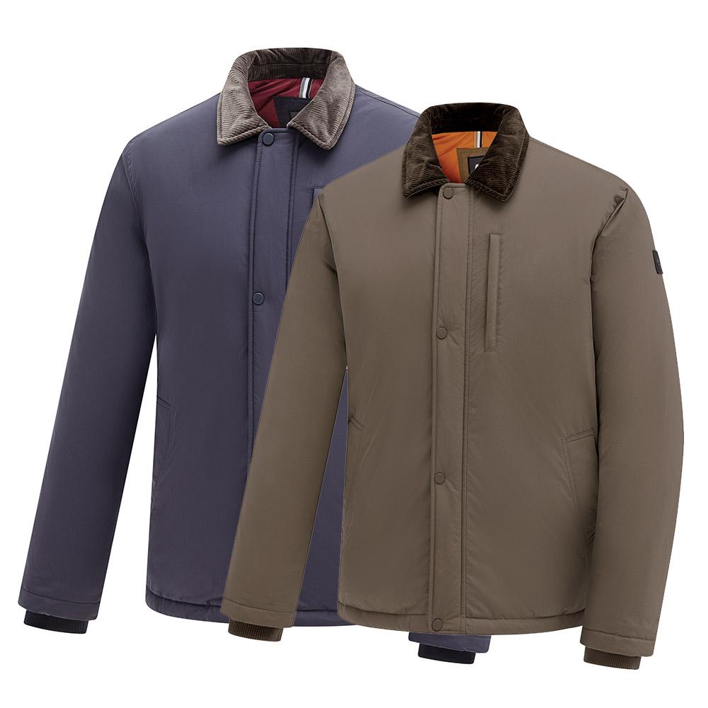 Kolping Men'S Corduroy Collar Neck Wellon Winter Padded Jumper 2184Ok541M