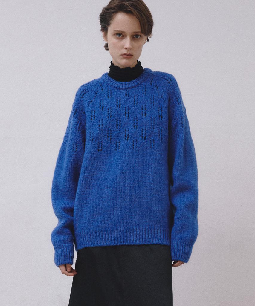 MIDNLOW Covent Wool Sweater(Blue)