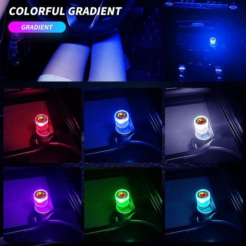 Car Mini USB LED Atmosphere Lights Decorative Lamp Car Ambient Light Neon For Fiat Abarth 595 Abarth 500 Abarth 124 Spider Svkjb33