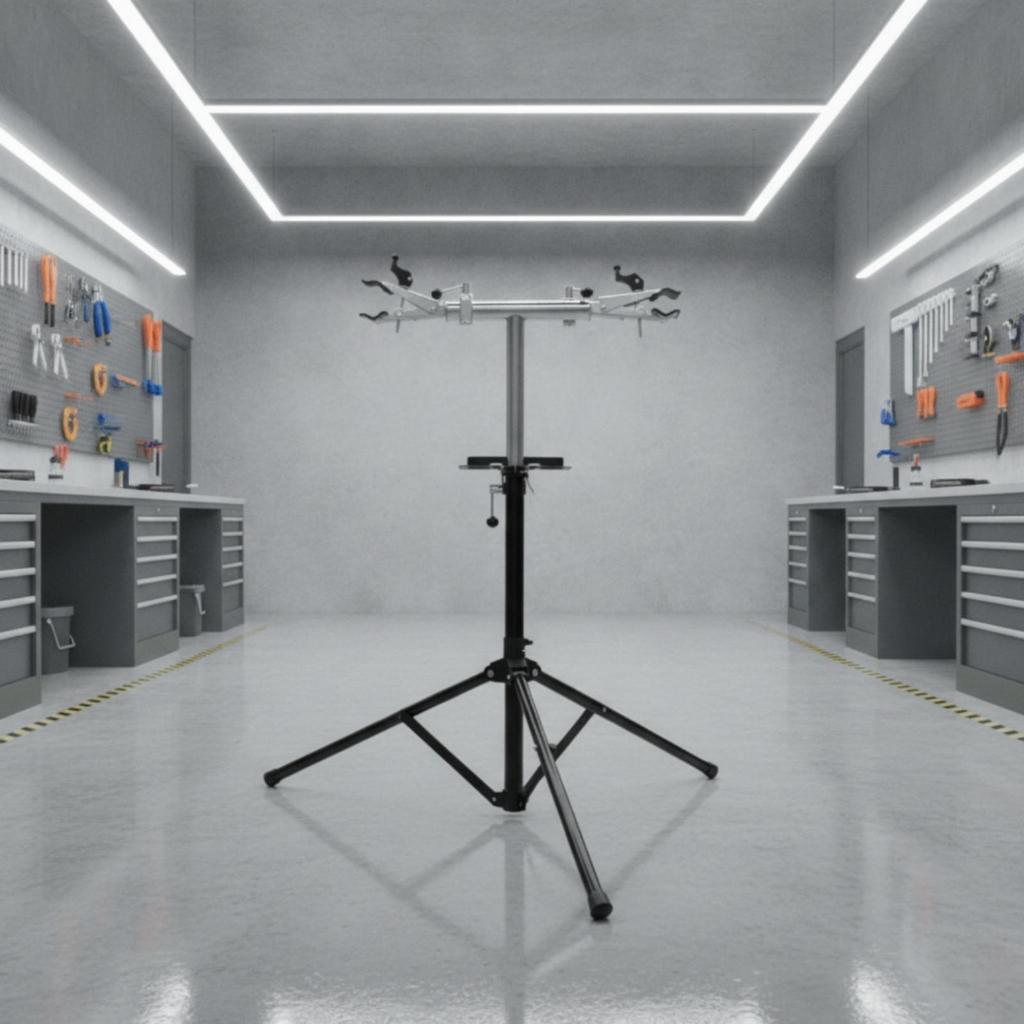 Cycle Repair Stand with Tool Tray Sturdy for Home Mechanics