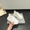 2025 autumn new low-top thick-soled white shoes women's inner height increase Korean version lace-up suction mold bottom leather casual shoes women