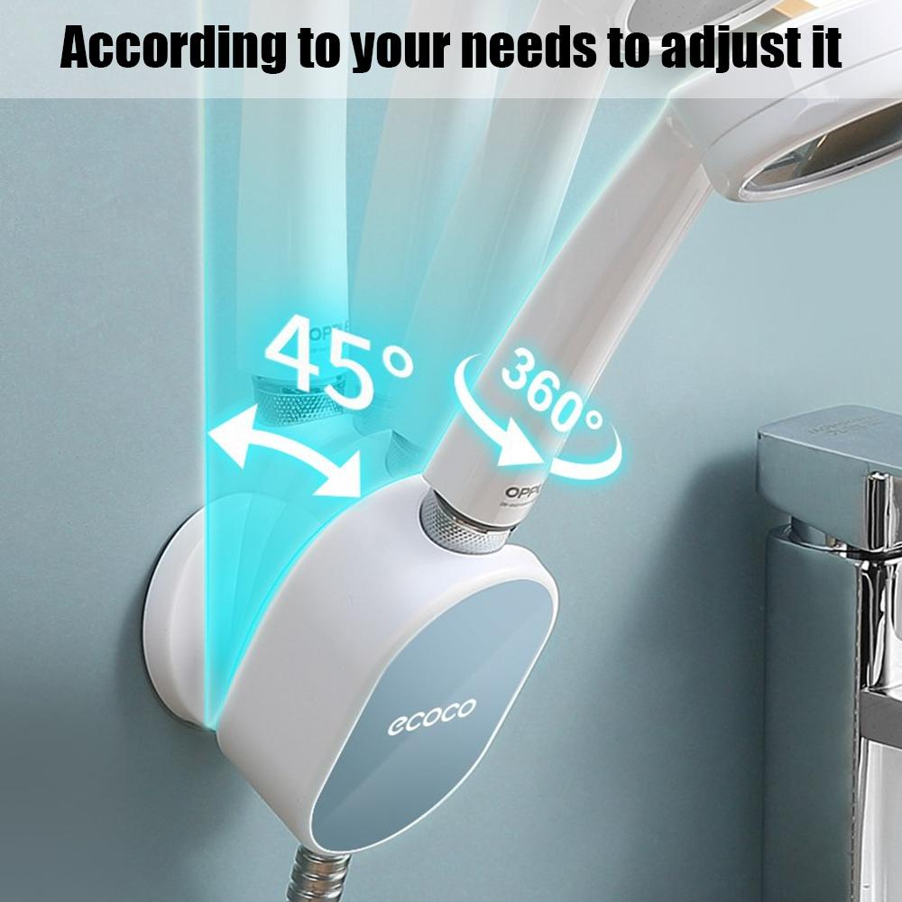 Universal No Drill Shower Stand Showerhead Bracket Shower Bracket 360° Wall-Mounted With Stick Adjustable Shower Head Holder Bathroom Accessory