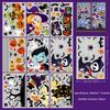 6/8/9 Sheets Halloween Window Clings Cute Ghost Pumpkin Bat Removable Self Adhesive For Home Party Glass Decor