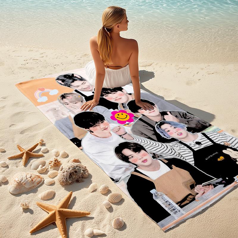 Bts Youthful Energy Towel Large Quick-Drying Microfiber soft S-Square Pants-s Beach Towel for Travel Fitness Bathing Camping. 0730s122