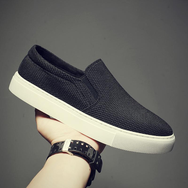 Extra large size men's shoes new canvas shoes men's old Beijing cloth shoes casual one-pedal lazy shoes men's trendy shoes