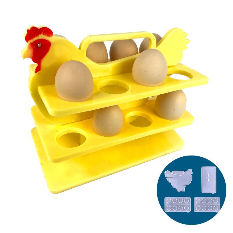 Silicone Egg Tray Storage Epoxy Casting Molds Egg Holder Resin Molds for DIY Art Resin Craft Refrigerator Kitchen