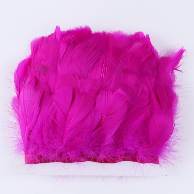 1 m Gåsfjäder Färgad DIY Sömnad Hantverkstillbehör Dekorativt Band Plumas Naturlig 8-12 cm för Bröllopsklänning/Skjortdekoration