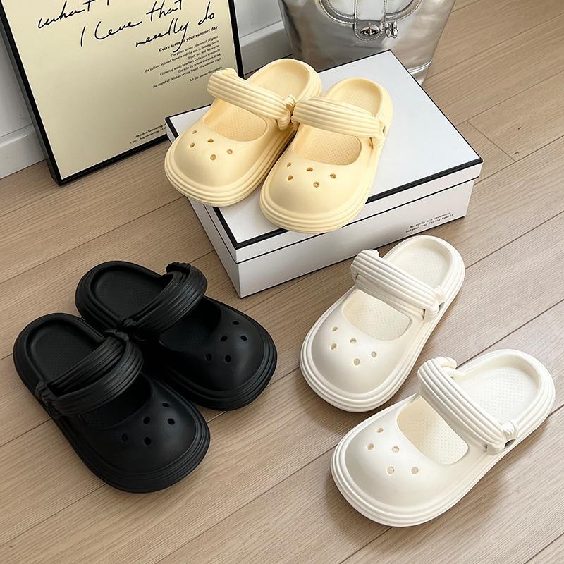 Baotou slippers women's summer outdoor soft-soled non-slip students versatile soft-soled outer hole shoes