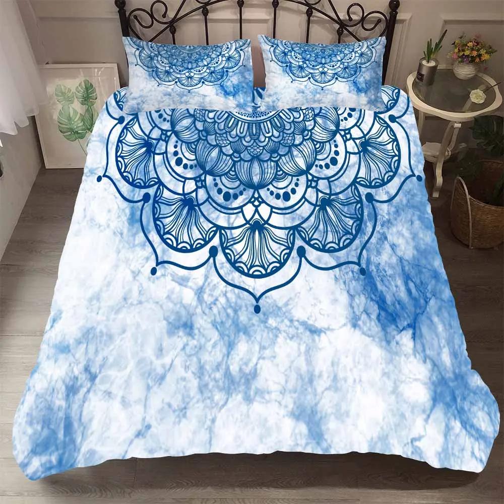 Bedclothes DropShip Galaxy Duvet Cover Luxury Jacquard Duvet Set With Pillowcases Mandala Galaxy Starry Sky Bedlinens Polyester