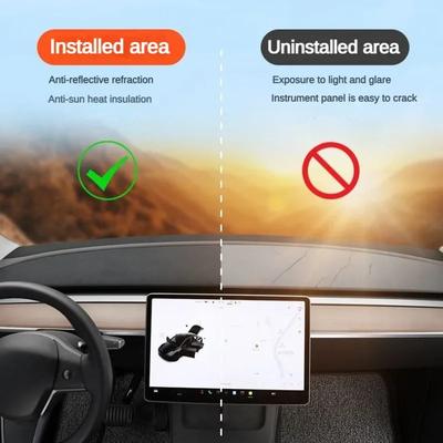 Anti-UV Dashboard Cover for Tesla Model 3 Y S Highland 2024 2024 2024 Center Console Accessories Dash Mat Protector Pad Sunshade