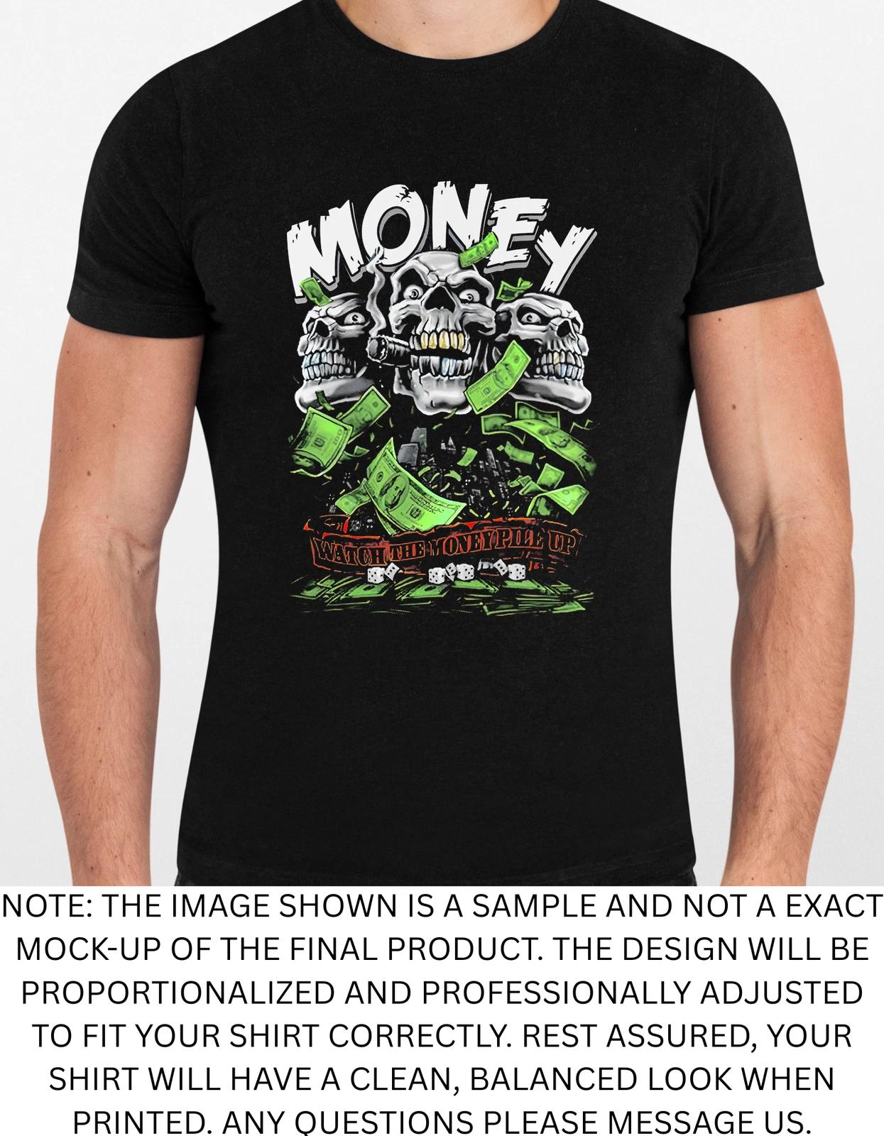 Men s and Women s T-shirts Money Graphic S