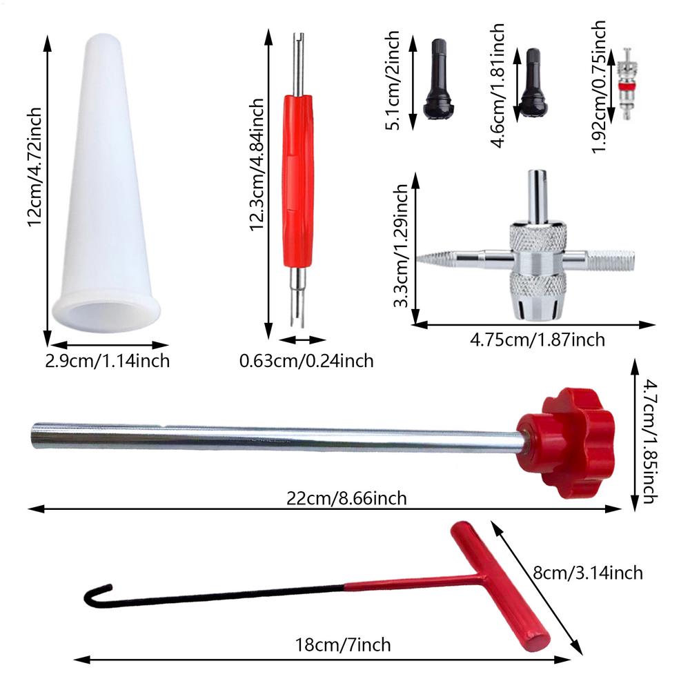 

Car Motorcycle Bike Quick Change Tire Valve Tool Kit - Easy Valve Stem Replacement And Installation Set