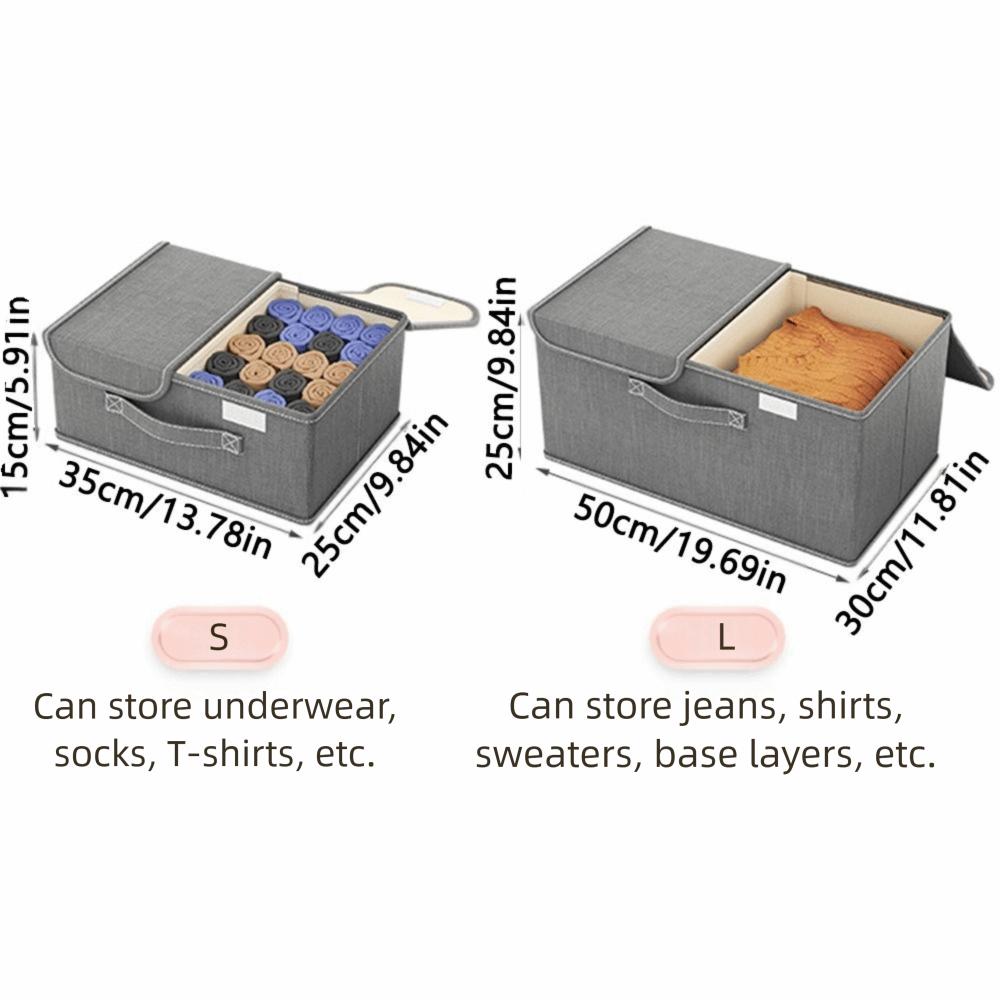 Foldable Closet Storage Container Reinforced Handles Toy Storage Organizer  Underwear Storage