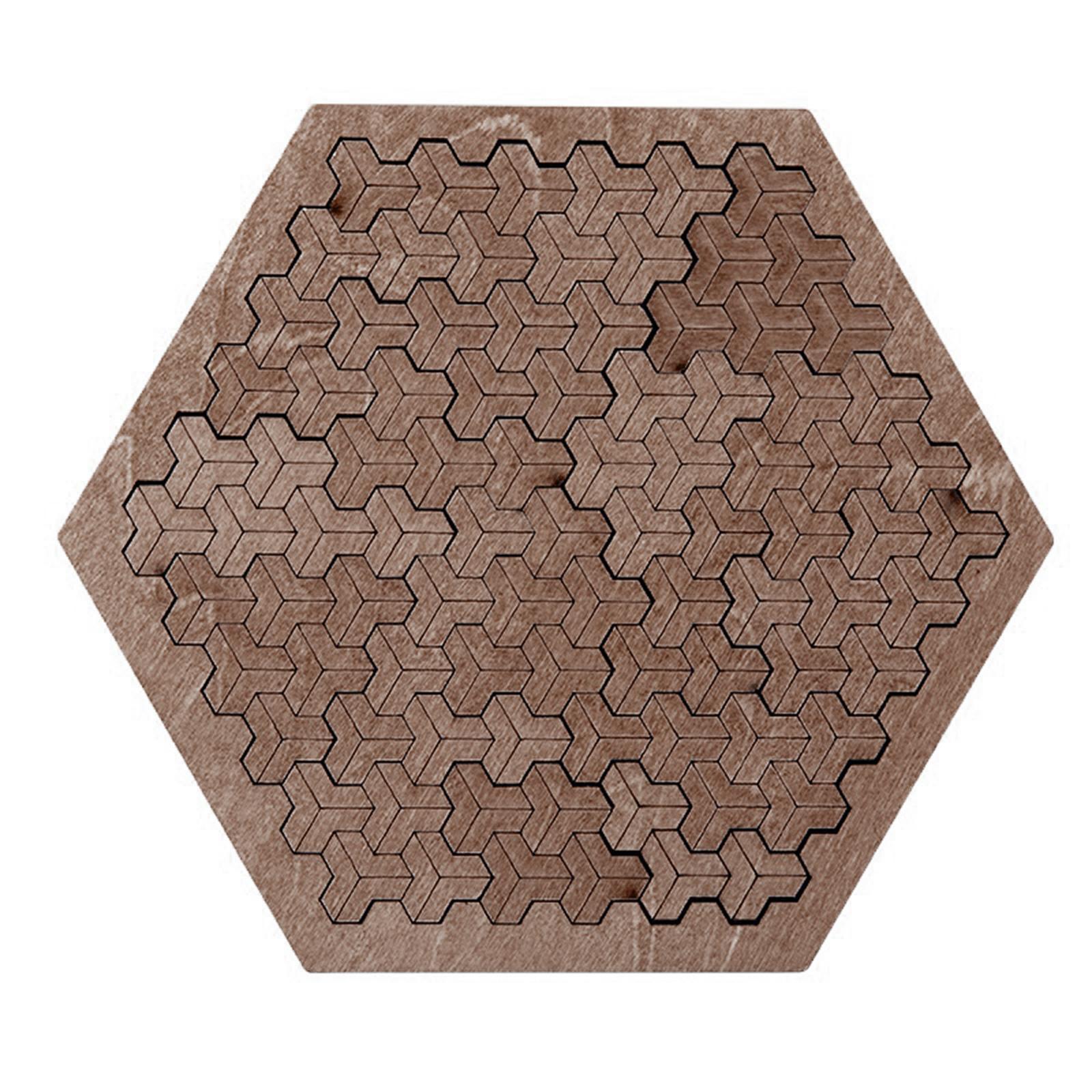 Wooden Mind Bending Jigsaw with Frame Unique Irregular Creative Labyrinth Difficult Geometry Jigsaw Boards for Kids and Adults