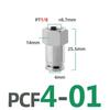 PCF Pneumatic Connector 304 Stainless Steel 1/8” 1/4” 3/8” 1/2” BSP Internal Thread Pneumatic Quick Connector Hose Air Tube