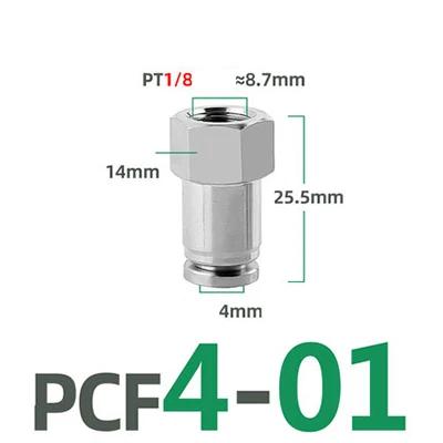 PCF Pneumatic Connector 304 Stainless Steel 1/8” 1/4” 3/8” 1/2” BSP Internal Thread Pneumatic Quick Connector Hose Air Tube