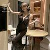 Sexy Mesh Perspective Seduction Slim Dress Sexy Lingerie Deep V Hot